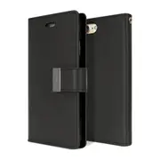 iPhone SE 2022 Compatible Case Cover With Rich Diary Stylish Protection -Black