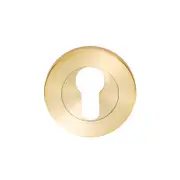 Zanda 55mm Diameter Satin Brass Round Euro Escutcheon