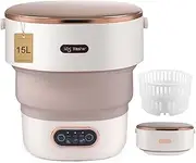 [HIUYRFS] Mini Washing Machine, Portable Washing Machine 15L with Spin Basket, Foldable Washing Machine for Underwear, Baby and Small Laundry, Suitable for Home, Apartments, Dorm and Hotels