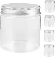 5pcs Mini Aluminum Cover Wide Bottle Gel Anti-slip Gel Mixer Gel Lock Body Lock Tongue Portable Stickers White Pig Plug Cream Container Desk Pet Containers Sample Jars Mikinona
