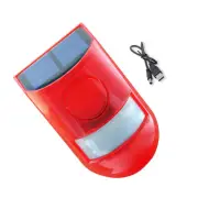 Waterproof Solar 6LED Flashing Red Light Motion Sensor Security Alarm Lamp