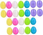 SUPVOX 36pcs Easter Egg Mini Eggs Matching Egg Peep Eggs Fillable Eggs Egg Shape Color Eggs Play Decorations Decorating Shell Reusable Candy Plastic