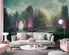 3D Forest Dream Landscape Self-adhesive Removeable Wallpaper Wall Mural