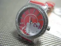 在飛比找Yahoo!奇摩拍賣優惠-Hello kitty watch 時尚精緻細鑽中型錶面 限