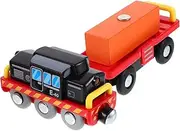 Toddmomy 1 Set Realistic Train Transport Car with Cargo Present for Enhance Imagination Hand Eye Coordination Compatible with Train Tracks