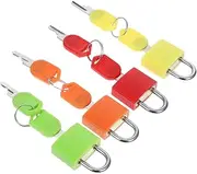Generic Cute and Compact 4 Pack Mini Padlocks with Keys Metal Locks for Suitcase Schoolbag Travel Locks