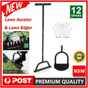 Lawn Aerator- Aerator Lawn Tool for Grass w/ Spare Spike&Edger Garden Soil KIT
