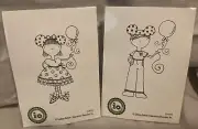 Impression Obsession ~ Boy & Girl Mickey Ears ~Cling Rubber Stamp Lindsay Ostrom
