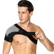 Adjustable Shoulder Brace Compression Strap Heat Patch Protection Sports STYLE:LEFT SHOULDER