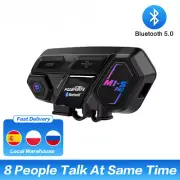 Motorcycle Helmet Intercom Wireless Bluetooth Headset Intercomunicador 8 Rider