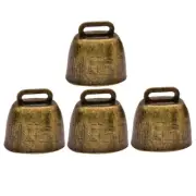 4pcs Noise Maker Cow Bell Decoration Farm Bell Replacement Bell