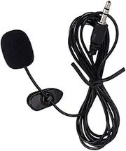 FUNOMOCYA Mini Clip Microphone for Smartphones Tablets Plug Portable Lavalier Mic for Interviews Lectures Live Broadcasting Black