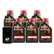 6L Motul 8100 ECO-CLEAN 0W-30 Wix Filter Motor Oil Change Kit API SN
