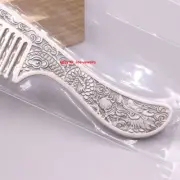 Solid 999 Fine Silver Cute Hair Comb Dragon Phoenix Portable Comb 4.88inch L