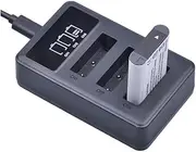 1860mAh NP-BX1 Npbx1 Battery+LED 3 Slots Charger Compatible for ZV-1F DSC-RX100 M6 M7 M5A M3 WX500 HX300 WX350 AS300 AS30V HX60(1Battery 1Charger)