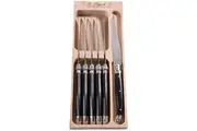Andre Verdier: Laguiole Debutant Steak Knife Set - Black (6pc)