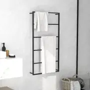 Towel Rack Black 60x10x116 cm Steel
