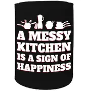 Alcohol Stubby Holder - A Messy Kitchen - Funny Novelty Birthday Gift Joke Beer Can Bottle