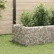Raised Garden Bed, Elevated Planter Box Plant Container Gabion Steel 360x90x50 cm