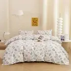 Duvet Cover Queen Size, 3 Pcs Toast with Blueberry Jam Duvet Cover Set, Super...