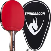 [Spindragon] Apex Carbon Professional Ping Pong Paddle - Performance Table Tennis Racket with Dual Offensive Rubber & Durable Carry Case - Enhance Your Game & Win More Matches