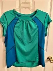 Tail Green Blue Tennis Pickleball Cap Sleeve Top XL EUC