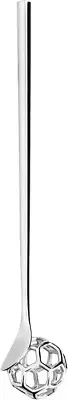 Elegant Acacia Honey Dipper | Designer Miriam Mirri in Polished Stainless Steel