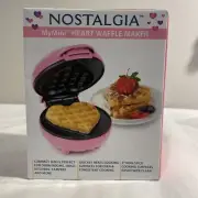 NOSTALGIA MyMini HEART 5'' Waffle Maker Pink