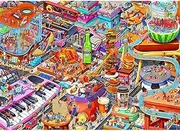 Jigsaw Puzzles for Adults 1000 Piece Jigsaw Puzzles for Adults Challenging Game Puzzles with Letters on Back（Little People's World Party）