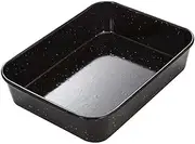 MASTERPRO MPVITHB2 Roasting Pan, Carbon Steel/Vitreous Enamel/Black