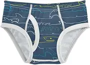 [Joisal] Soccer Ball Pattern Boy Underwear Size 8 Soft Briefs for Boys, Abstract Line Shark Predator, 3 Years