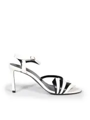Black & White Cut Out Detail Sandals
