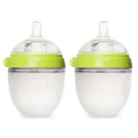 在飛比找momo購物網優惠-【comotomo】矽膠奶瓶二入150ML(綠色)
