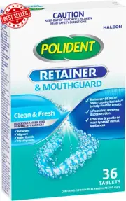 Retainer Mouthguard Cleaner Tablets 36Count Remove Stains Discoloration Dentures