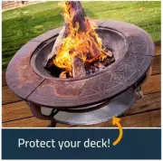 24"-36" Under the Fire pit Grill Smoker Fire Resistant Mat Protects Deck Patio