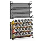 2pcs 4 Tiers Wall Mounted Spice Jars Rack Holder Kitchen Cupboard Storage Shelf