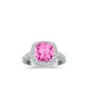 Gem Spark 14K 3.74 ct. tw. Diamond & Pink Topaz Ring