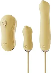 Unicorn Set Clitoral Suction Sex Toy | Waterproof Sex Toy with 6 Vibration Modes and 6 Thrusting Modes | USB Rechargeable Battery | 1-Year Warranty | Lemon Yellow