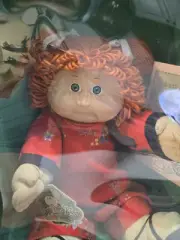 1984 Cabbage Patch Kids Orig.Box RED Hair Green Eyes Dimples 1 Tooth