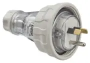 Clipsal 56-SERIES STRAIGHT PLUG 250V 10A 2xFlat Pins & 1xRound Earth, Grey