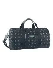 [PIERRE CARDIN] Leather Art Design Duffle Bag in Sky Blue