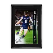Carlton Blues – Bryce Gibbs signed official AFL 8"x12" Photo set framed with COA