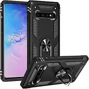 Verco Hybrid Armor Shiel Case for Samsung Galaxy S10e Case, Extremely Robust with Magnetic Finger Ring Holder, Mobile Phone Case for Samsung S10e Tank Case, Black