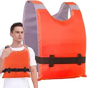 Life Vests, Swimming Vest Lightweight, High Visibility, Strong Buoyancy Flotation Gear, Water Buoyancy Aids for Lifeguard Duty Marine Activities