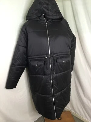 AUTOGRAPH BLACK LONGLINE PUFFER COAT SZ 22-NEW IN!! ROMANTIC & WARM RRP $200