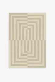 120' x 185' | Machine Washable Runner Rug | Kid & Pet Friendly | Indoor Rug | Op Art Natural Rug by Jonathan Adler | Ruggable