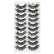 Catzon Fluffy False Eyelashes Faux Mink Lashes 6D Volume Look Like Extensions Lashes 10 Pairs Pack-02