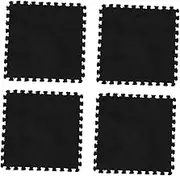 Mobestech 4pcs Plush Eva Mosaic Floor Mat Tatami Cushion Kitchen Floor Mat Baby Decorative