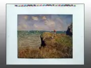 Vintage Art Poster/Print, Cliff Walk at Pourville 1882. Claude Monet