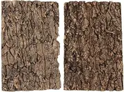 Sosoport 2PCS Cork Bark for Reptiles Climbing Bark Reptile Hideout Cork Bark for Terrarium Tree Bark for Lizard Turtle Beared Dragon